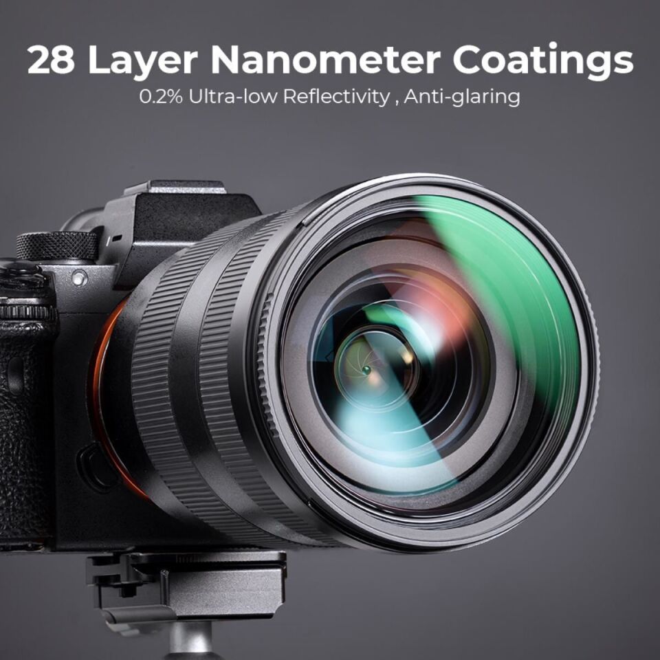K&F Concept 58mm NANO-X MCR MC-UV 28 Çok Katmanlı Kaplamaya sahip  Koruma Filtresi 8K Ultra HD