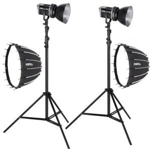 PDX LP60 Bİ Color PRO LED Işık + 3 Metre Ayaklı, 70cm Softboxlı Set
