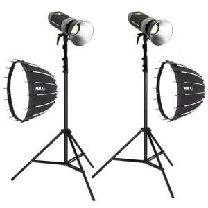 PDX LP-200 ikili LED Işık, 70cm Softboxlı, Ayaklı Set