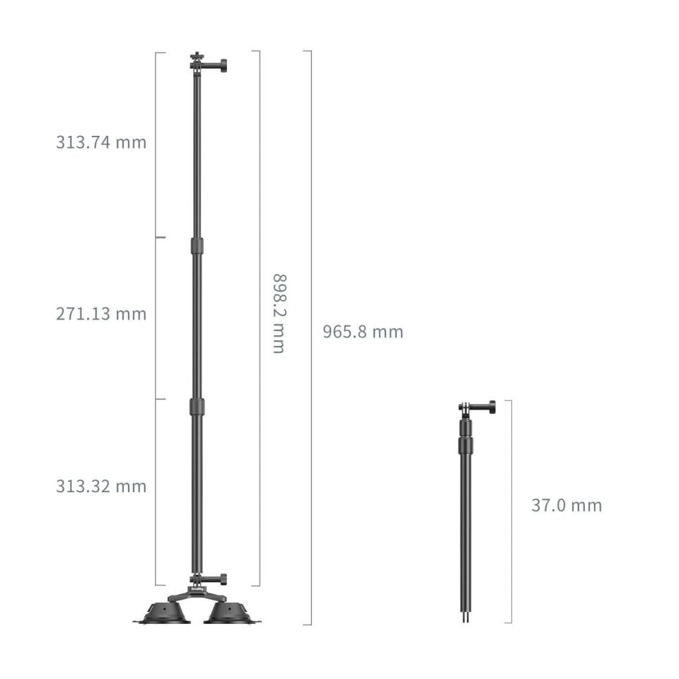 SmallRig 4380 Insta360 X3 X4 X5 Ve Aksiyon Kameralar İçin  Vakumlu Araç Montaj Seti