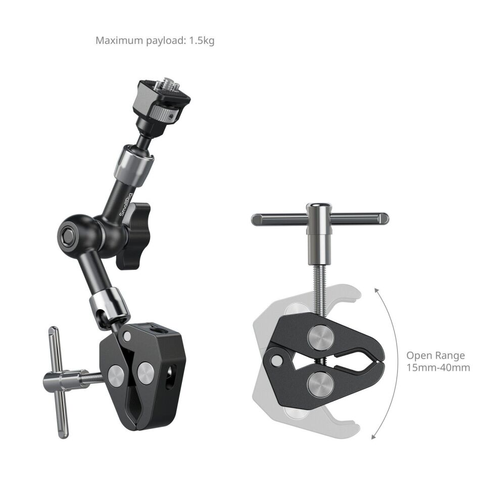 SmallRig 5310 Magic Arm Yengeç Şeklinde Kelepçeli (7'')