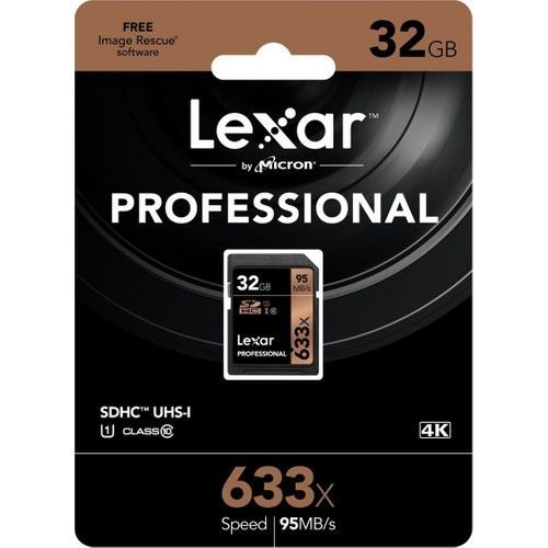 Lexar SD 32GB 633X  Hafıza Kartı (95mb/sn)