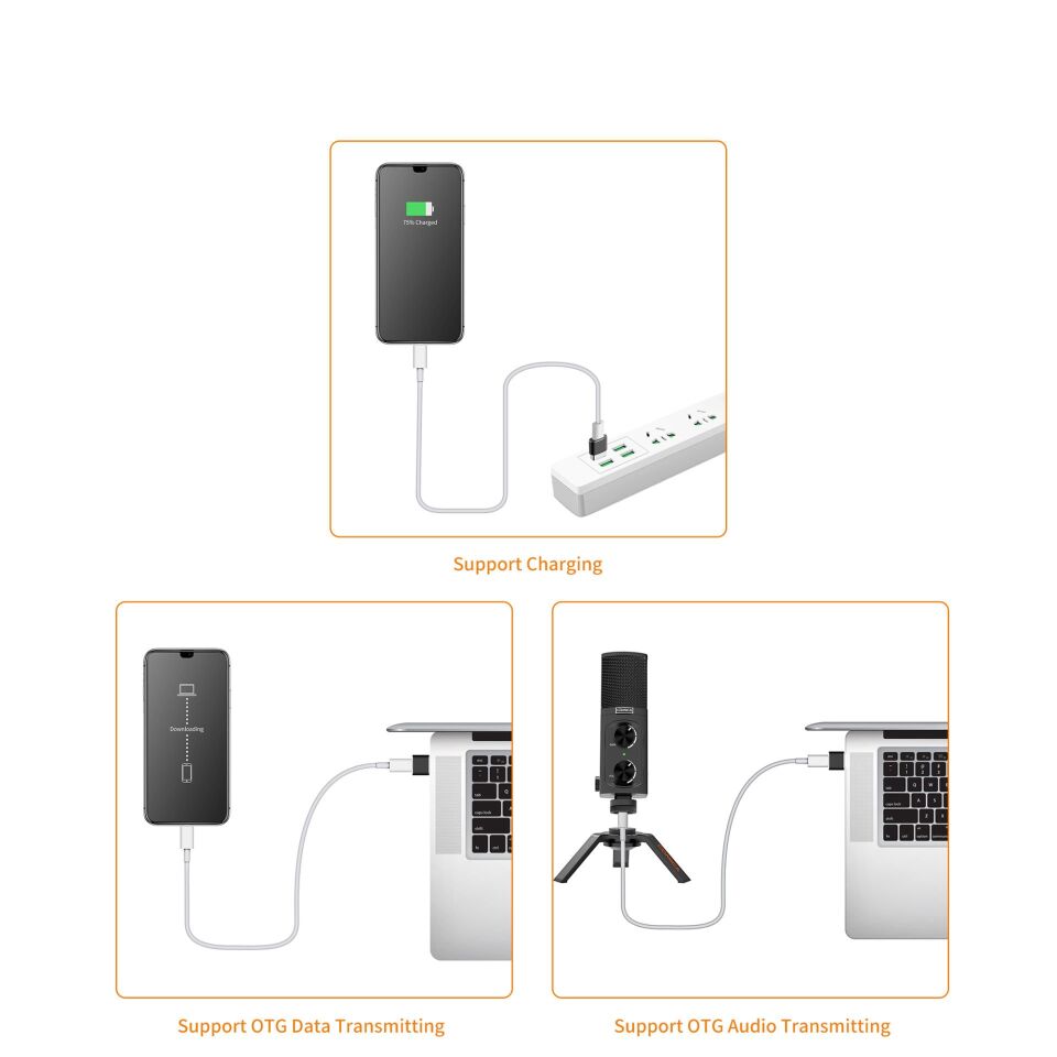 Comica CVM-USBC-A OTG USB-C'den USB-A'ya Adaptör