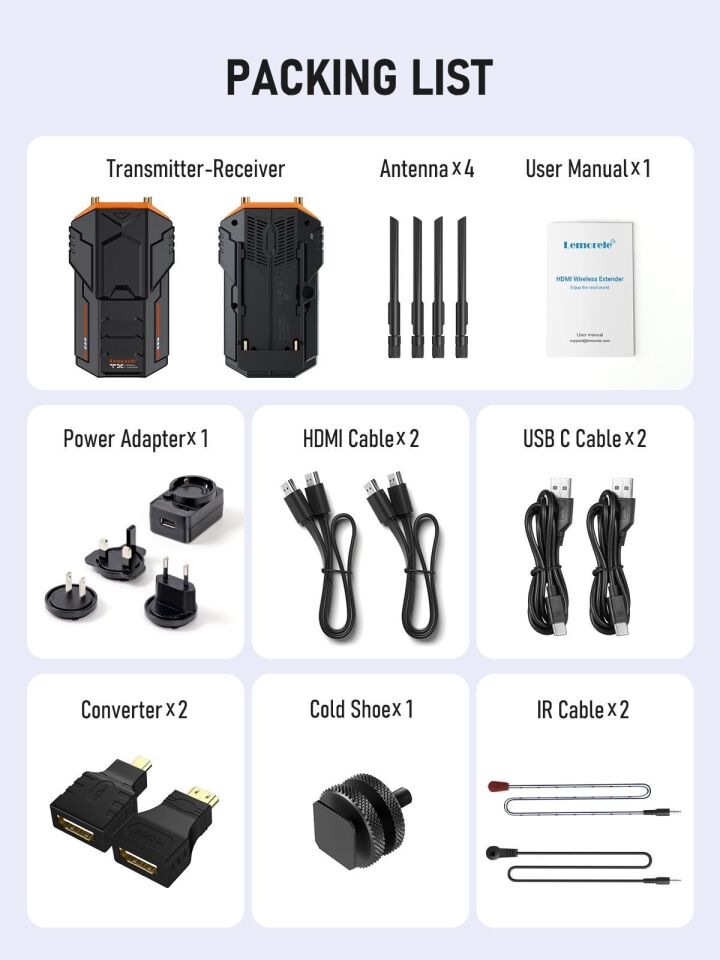 LEMORELE R100 1080 HDMI Kablosuz Görüntü Aktarım Cıhazı