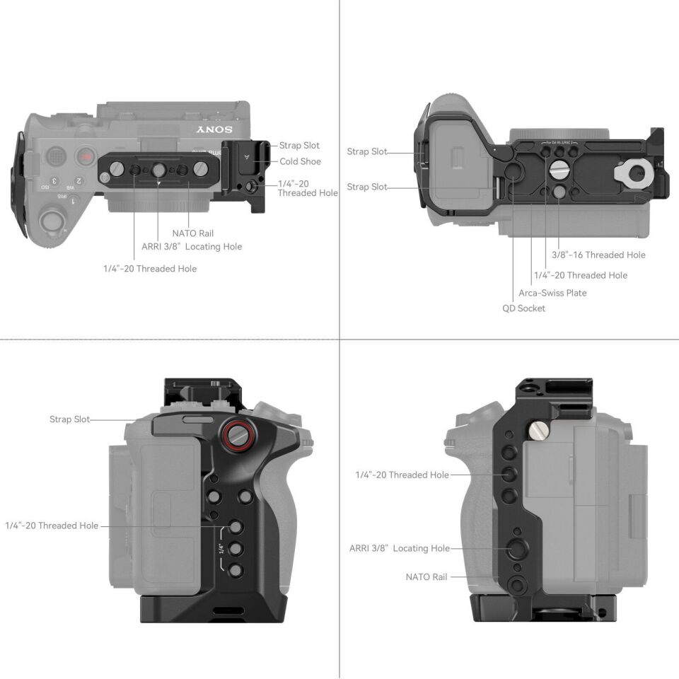 SmallRig 5823 Sony FX3 / FX30 için  Kafes Kiti