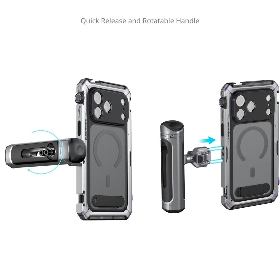 SmallRig 5585 Megatron Edition iPhone 17 Pro  için Çift El Tipi Mobil Cihaz Kiti
