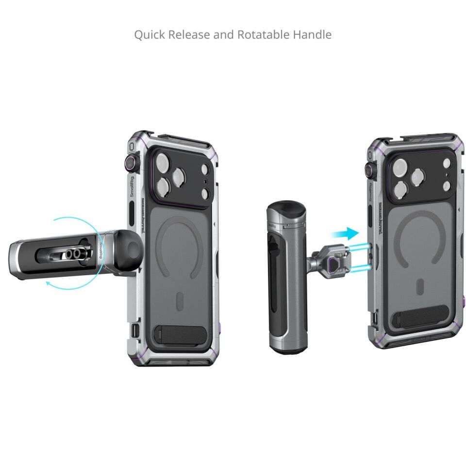 SmallRig 5584 Megatron Edition iPhone 17 Pro Max  için Çift El Tipi Mobil Cihaz Kiti