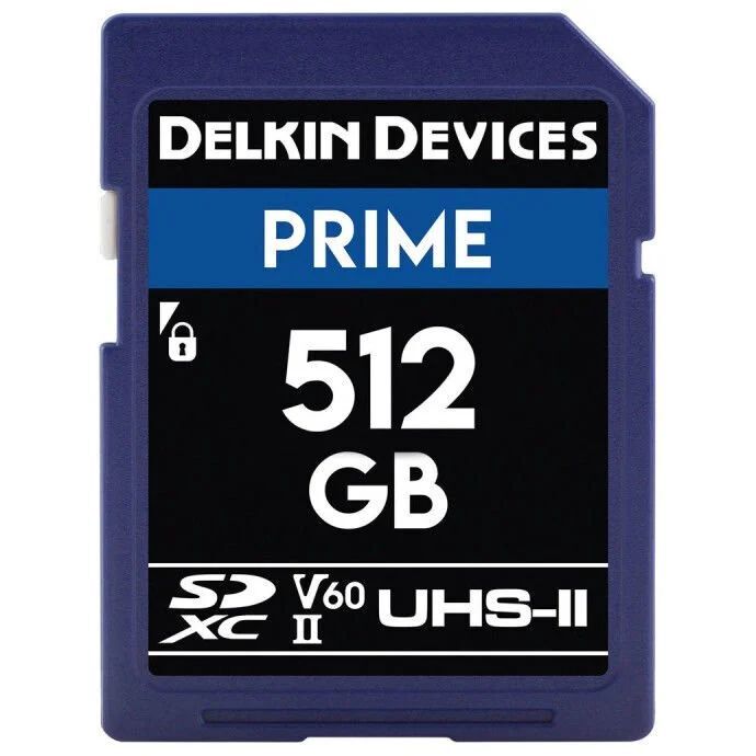 Delkin Prime 512GB SD UHS-II 1900X V60 Hafıza Kartı (Okuma:280 - Yazma:150)