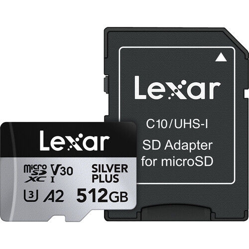 Lexar 512GB Professional SILVER PLUS UHS-I microSDXC Hafıza Kartı SD Adaptörlü