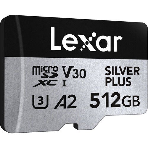 Lexar 512GB Professional SILVER PLUS UHS-I microSDXC Hafıza Kartı SD Adaptörlü