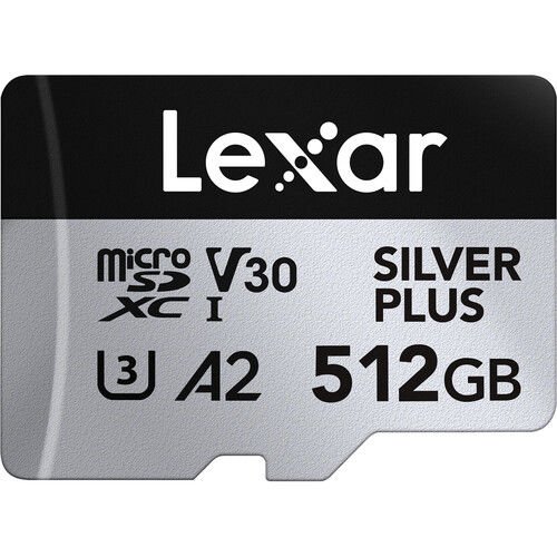Lexar 512GB Professional SILVER PLUS UHS-I microSDXC Hafıza Kartı SD Adaptörlü