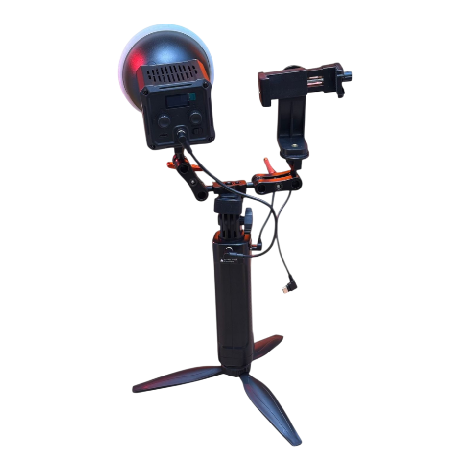 GDX ML40 RGB Telefon Vlog Seti + El Tipi Powerbank Tripod Batarya