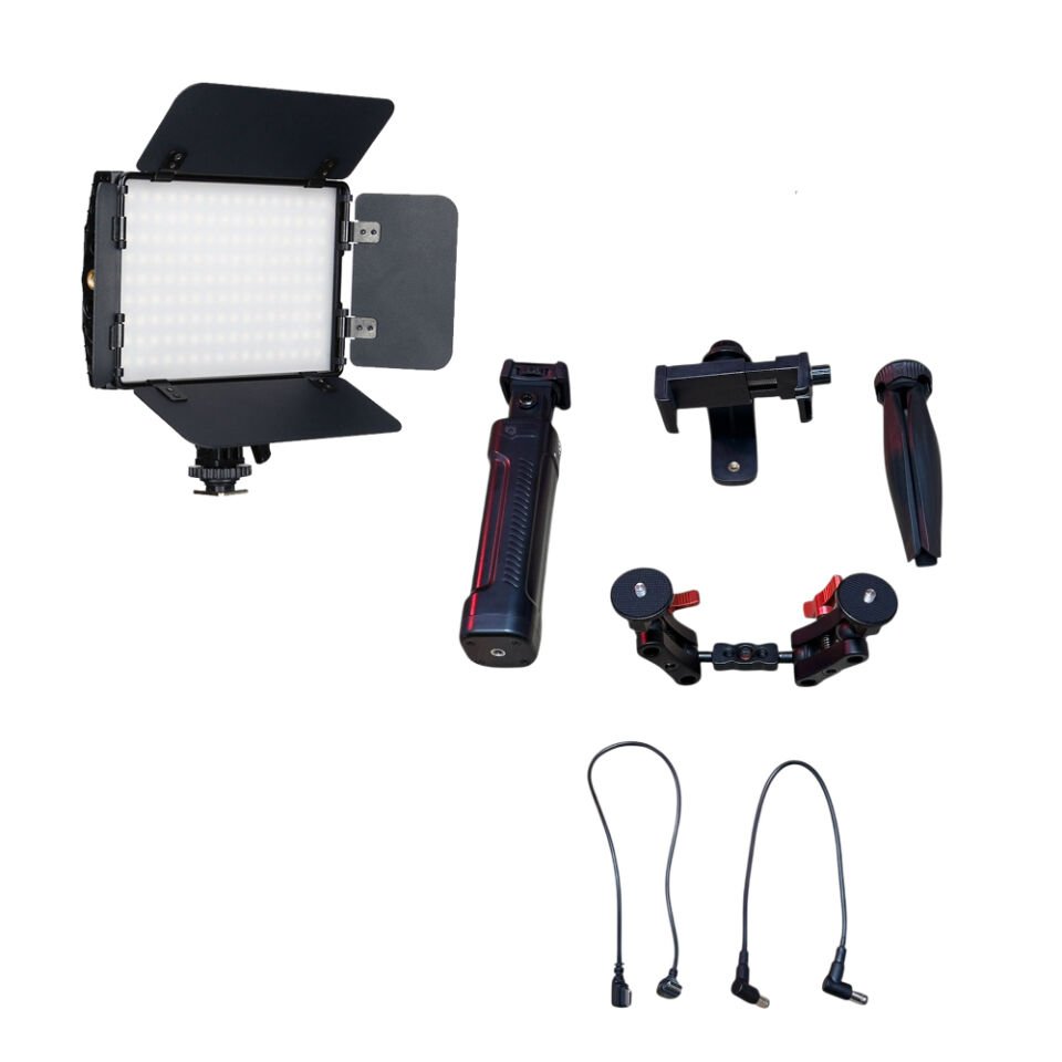 GDX CF-150C RGB Telefon Vlog Seti + El Tipi Powerbank Tripod Batarya