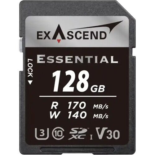 Exascend 128GB SD V30 Hafıza Kartı (170mb/s, 140mb/s)