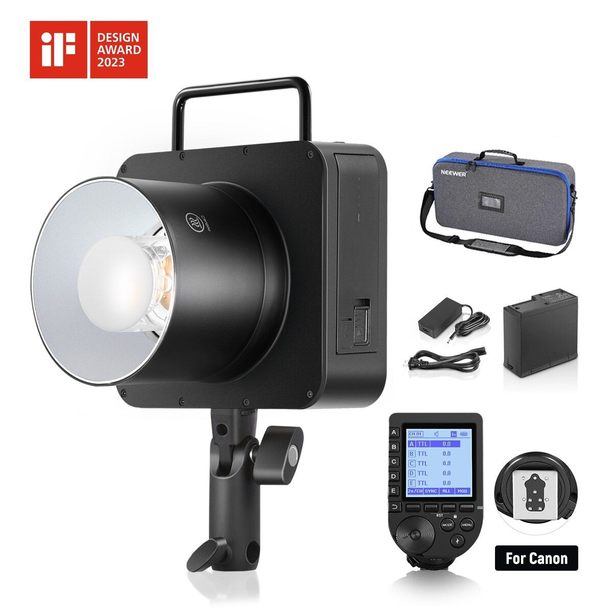 Neewer Q4 400Ws 2.4G TTL Akülü Paraflaş (Canon)