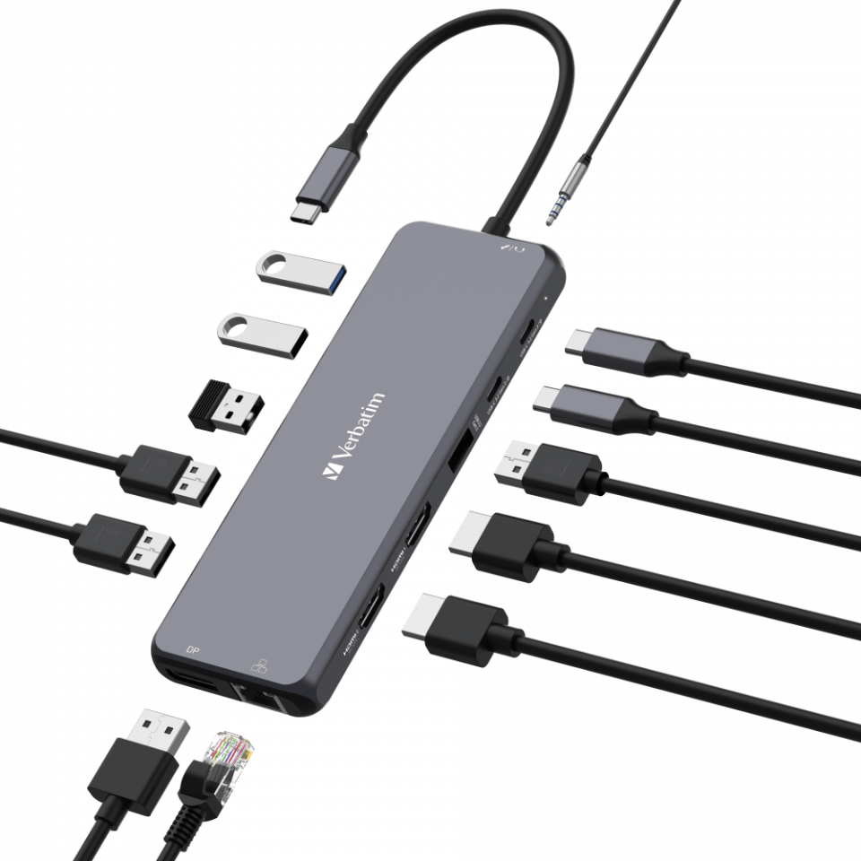 VERBATIM 32153 USB-C PRO 13 PORT HUB CMH-13