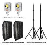 Gdx ML-Kit 2 COB LED Youtube Sürekli Video ve Fotoğraf Işık İkili Set + Gdx BW-6090 Gridli Softbox