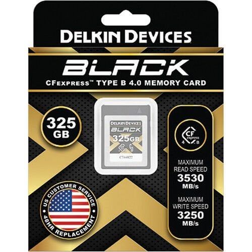 DELKIN BLACK CFEXPRESS TYPE B 4.0 MEMORY CARD 325GB