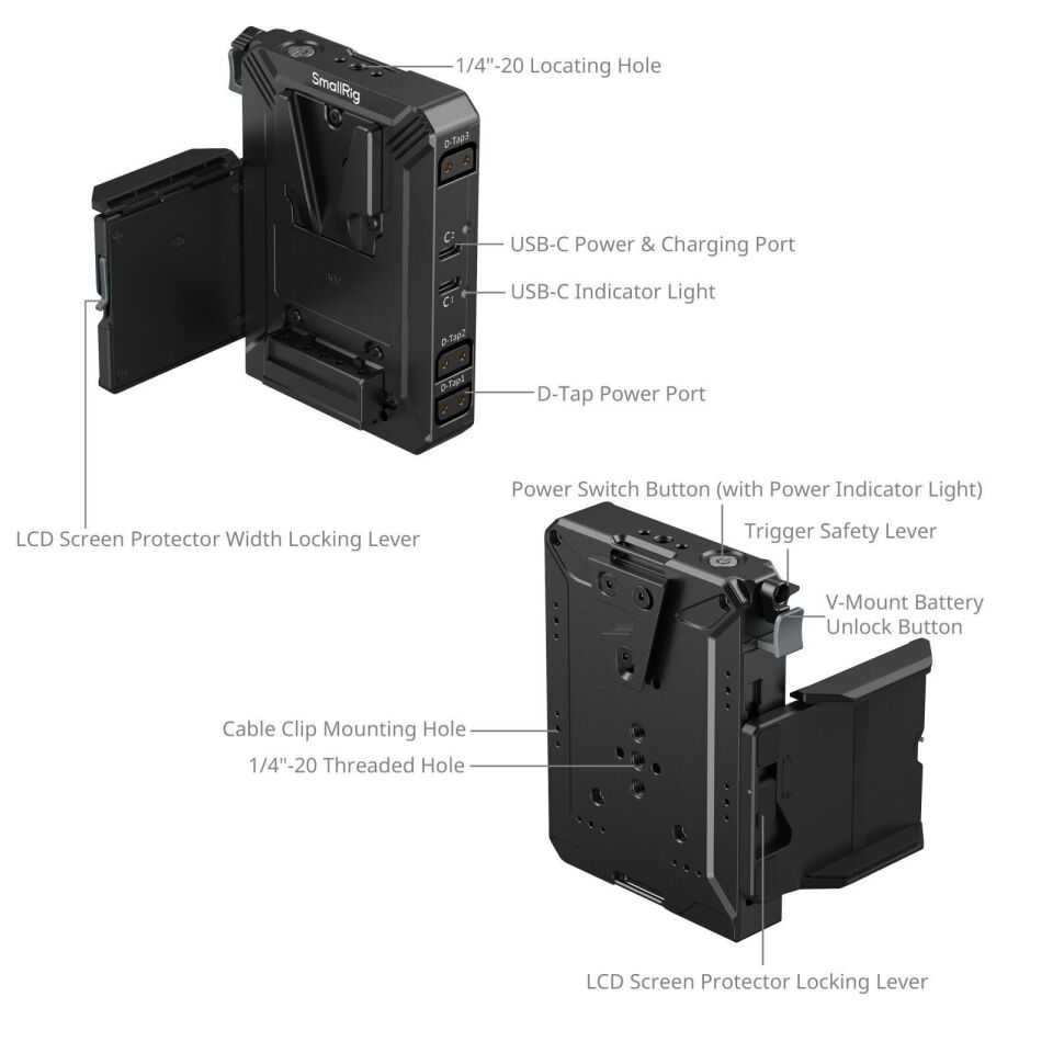 SmallRig 5228 V-Mount Akü Montaj Plakası
