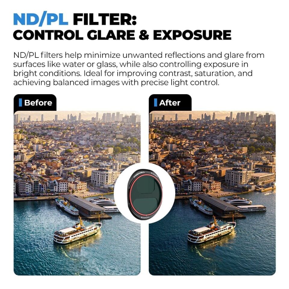 Freewell DJI Mavic 4 Pro ND/PL Filters 4 Pack - Bright Day
