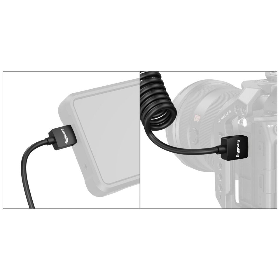 SmallRig 4963 Sarmal HDMI Veri Kablosu (A'dan A'ya)