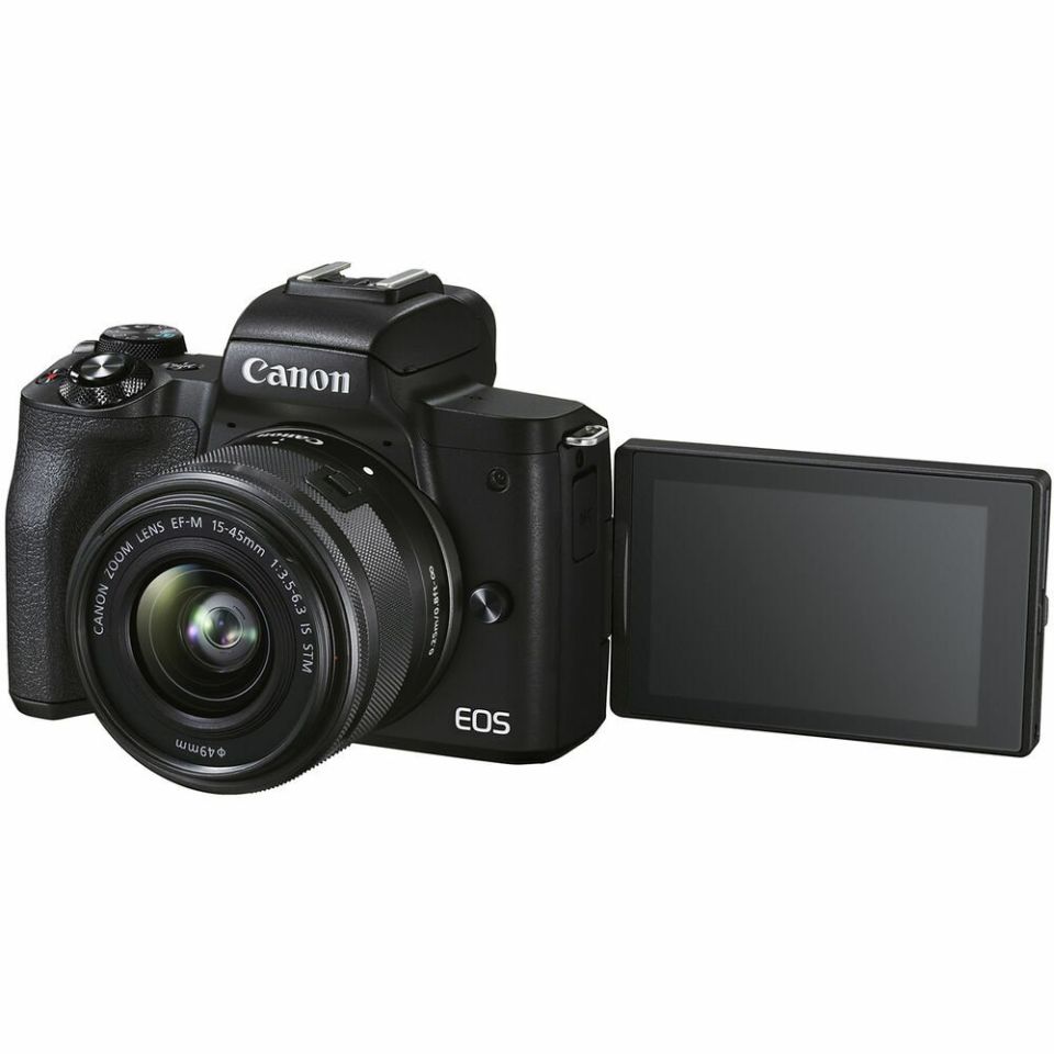 Canon EOS M50 Mark II 15-45mm + 55-200mm IS STM Lensli Kit Hediye Paketi