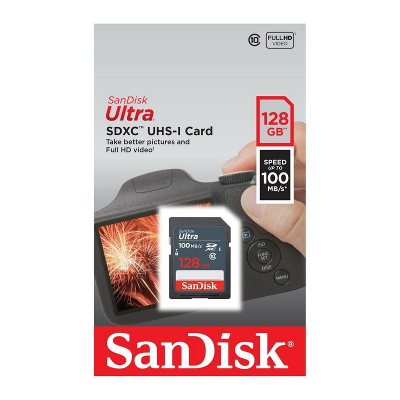SanDisk 128GB Ultra SD Hafıza Kartı (100 mb/s, SDSDUNR-128G-GN3IN)