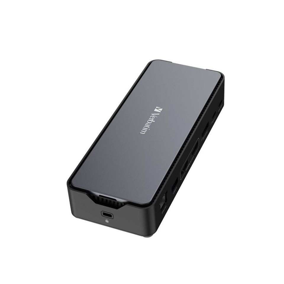 Verbatim 15 Port USB-C Bağlantılı Çoklayıcı SSD Yuvalı Dock  1 x 8K HDMI, 2 x 4K HDMI, 2 x Dis-Port, 1 x RJ45, 1 x Usb-A 3.2 Ge