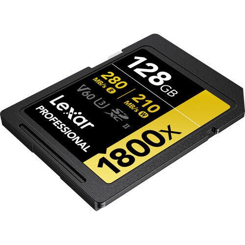 Lexar SD 128GB Professional 1800x UHS-II SDXC Hafıza Kartı (GOLD Serisi)