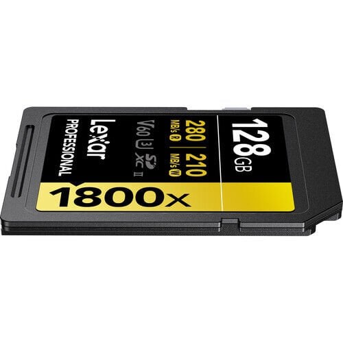 Lexar SD 128GB Professional 1800x UHS-II SDXC Hafıza Kartı (GOLD Serisi)