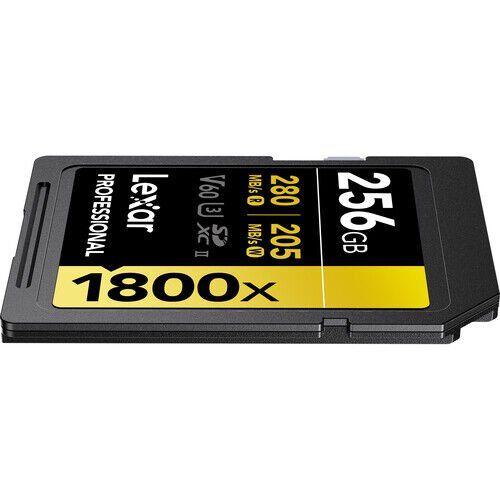 Lexar SD 256GB Professional 1800x UHS-II SDXC Hafıza Kartı (GOLD Serisi)