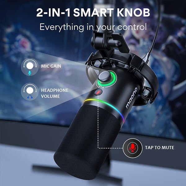 Maono PD200X USB/XLR Dinamik Mikrofon (Siyah)