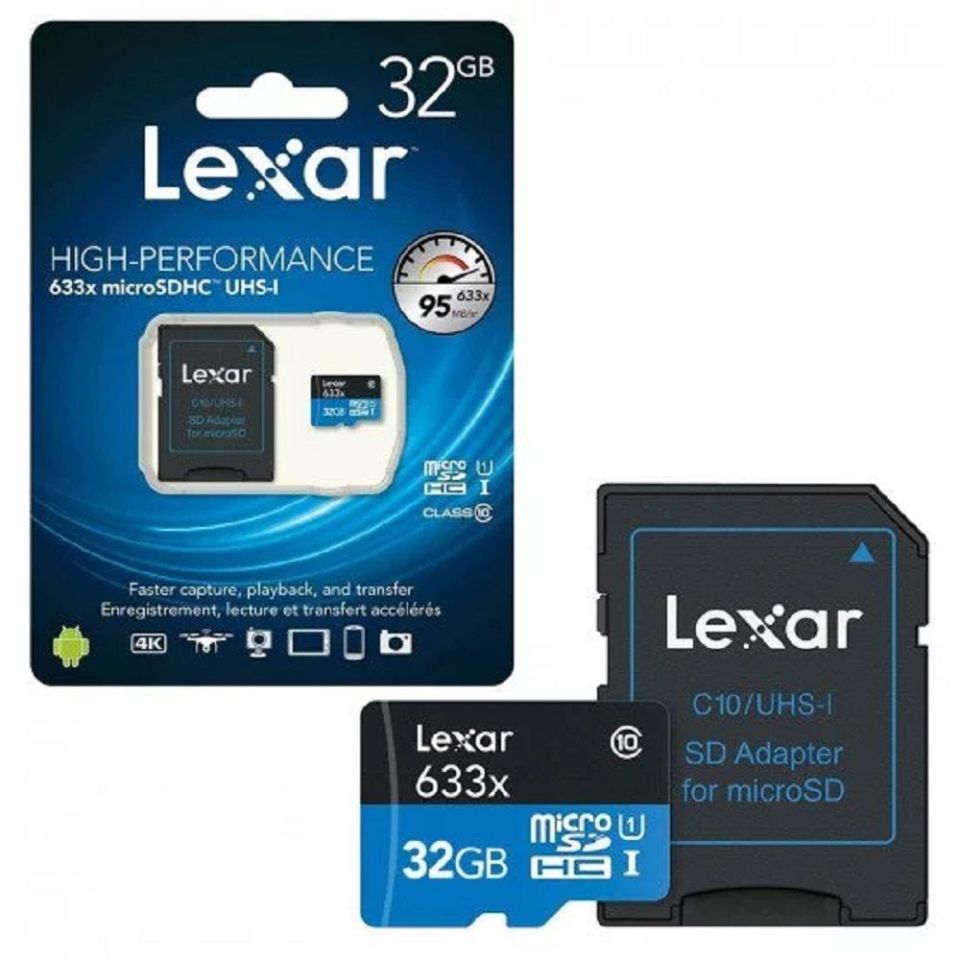 Lexar MicSD 32GB 633x SD Adaptörlü Hafıza Kartı