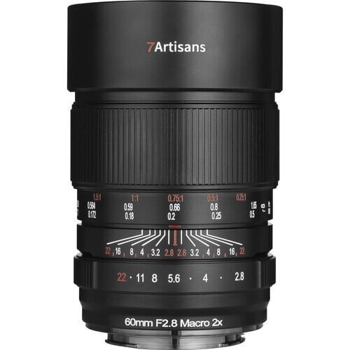 7Artisans 60mm F2.8 Macro 2x Canon (EOS-R Mount) MF Full Frame Lens