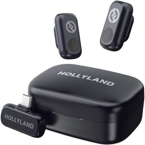 Hollyland LARK A1 Duo Kablosuz Yaka Mikrofonu Sistemi (Siyah)