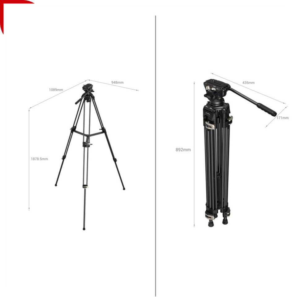 SmallRig 3751 AD-01 Profesyonel Video Tripod