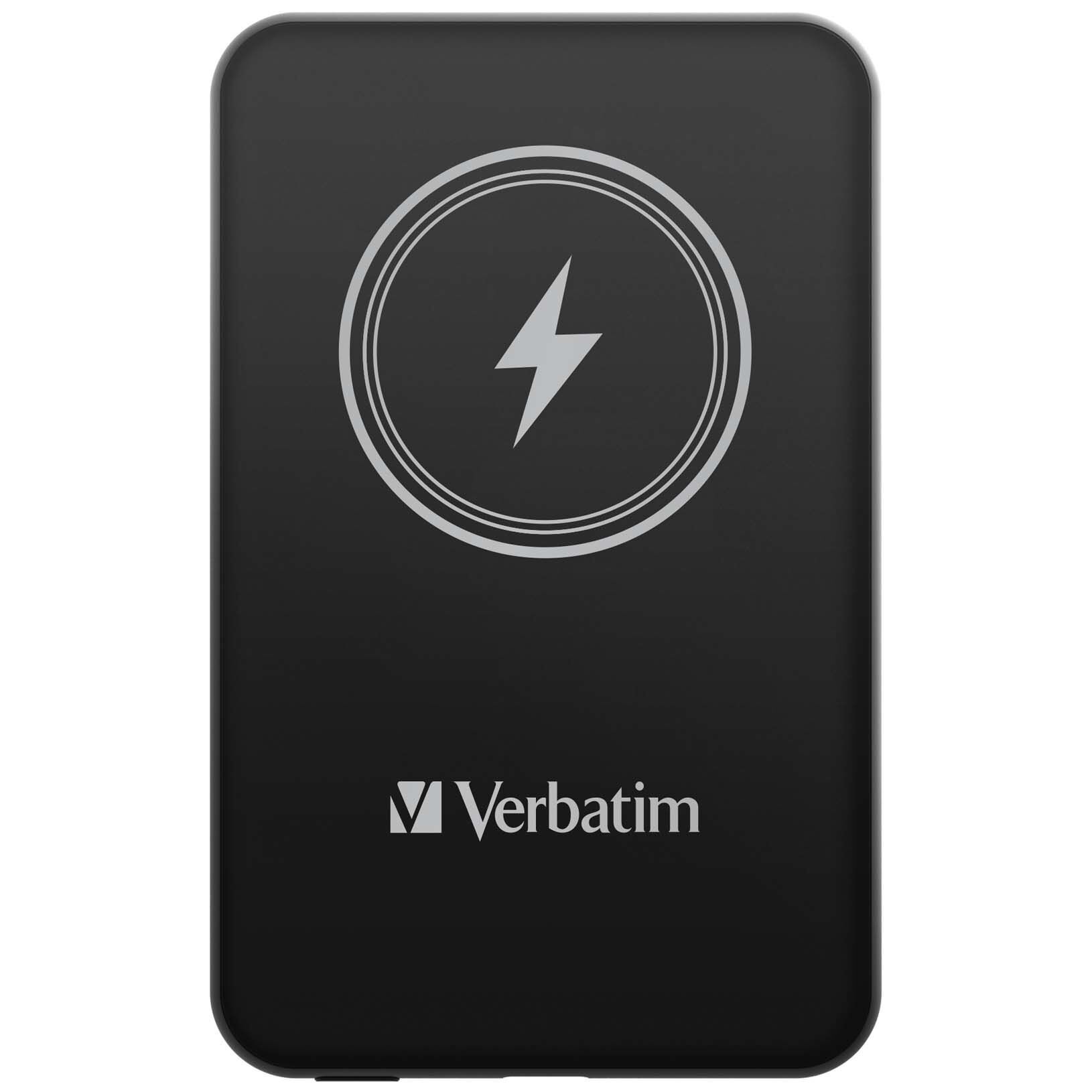 Verbatim 5000 Mah Manyetik Kablosuz (Magsafe) 15W  Powerbank 20W Siyah Renk Kablo Dahil-(32240)