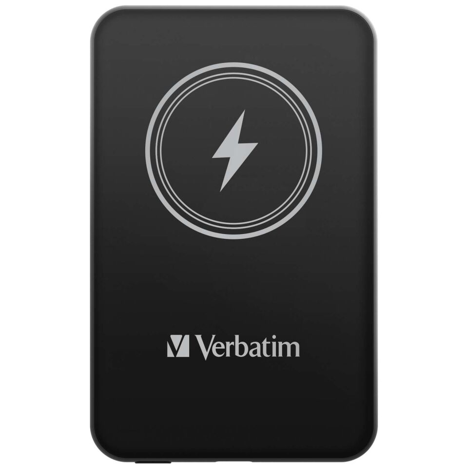 Verbatim 5000 Mah Manyetik Kablosuz (Magsafe) 15W  Powerbank 20W Siyah Renk Kablo Dahil-(32240)