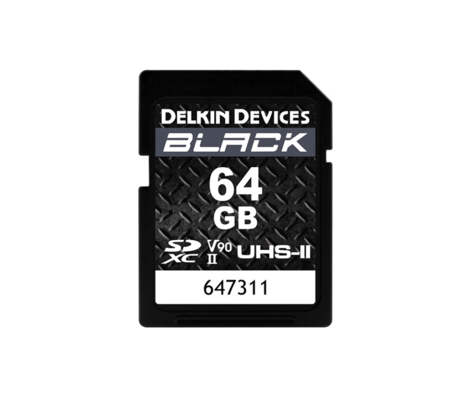 DELKIN BLACK 64GB SD UHS-II  U3 V90