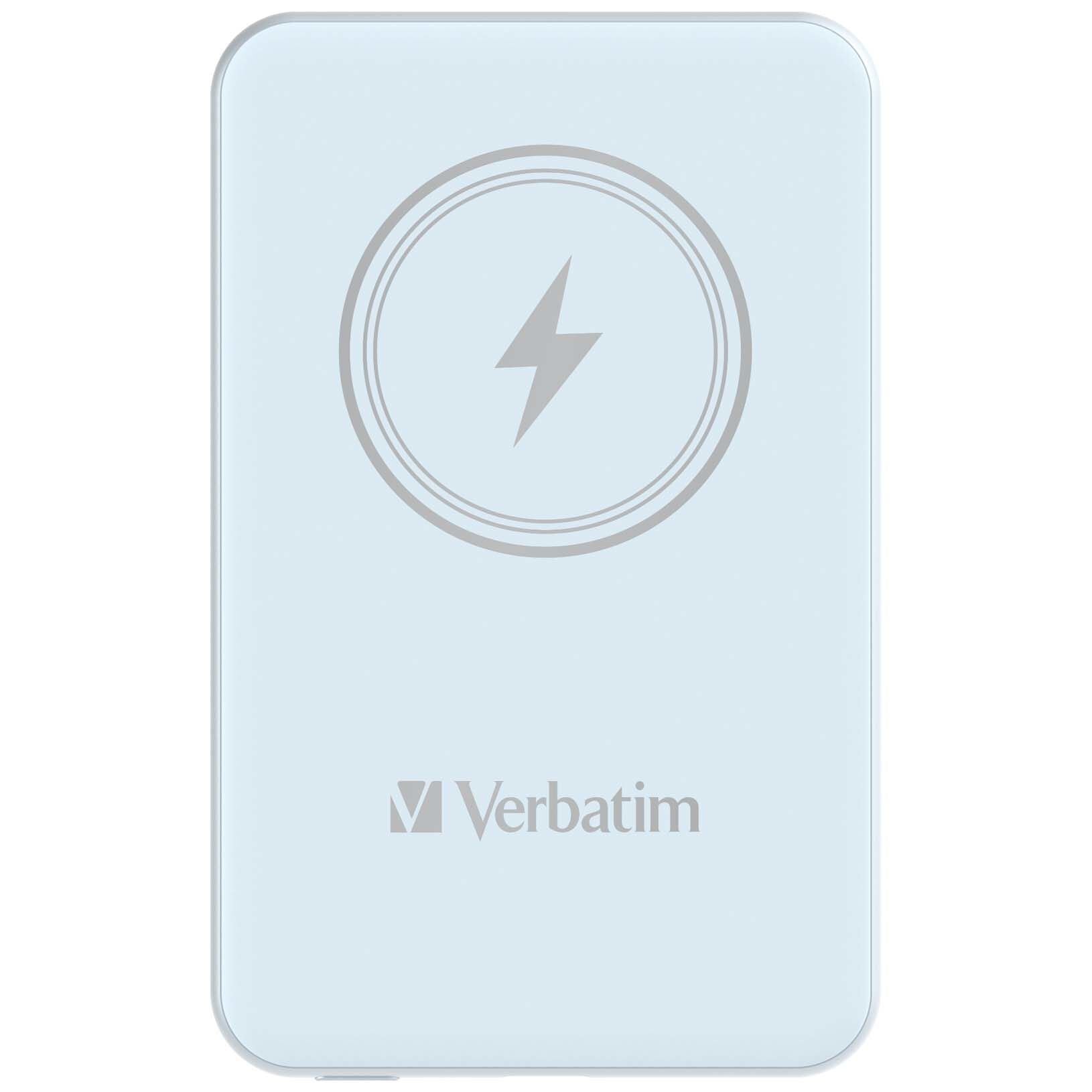 Verbatim 5000 Mah Manyetik Kablosuz (Magsafe) 15W Powerbank  20W PD Mavi Renk Kablo Dahil-(32242)