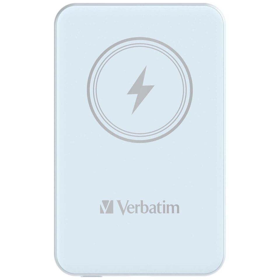 Verbatim 5000 Mah Manyetik Kablosuz (Magsafe) 15W Powerbank  20W PD Mavi Renk Kablo Dahil-(32242)