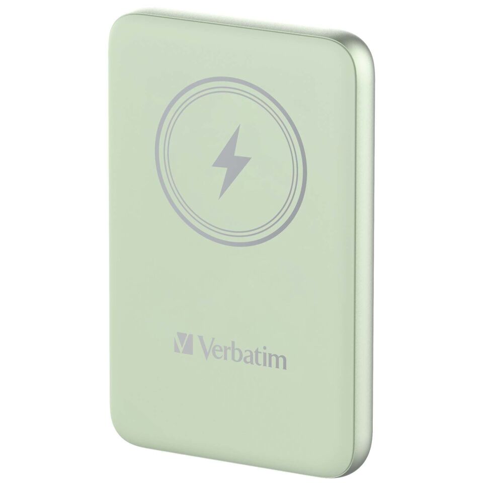 Verbatim 10000 Mah Manyetik Kablosuz (Magsafe) 15W Powerbank 20 W PD Yeşil Renk Kablo Dahil-(32246)