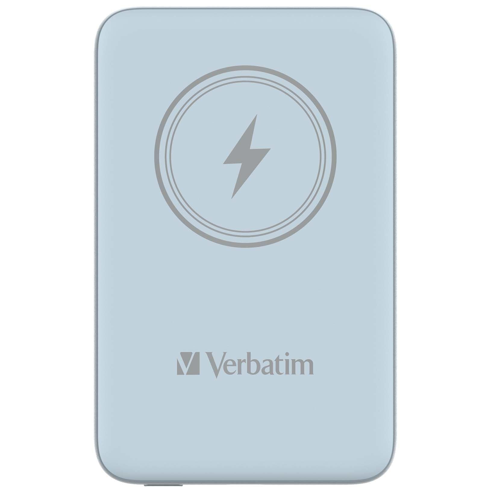 Verbatim 10000 Mah Manyetik Kablosuz (Magsafe) 15W Powerbank 20 W PD Mavi Renk Kablo Dahil-(32247)