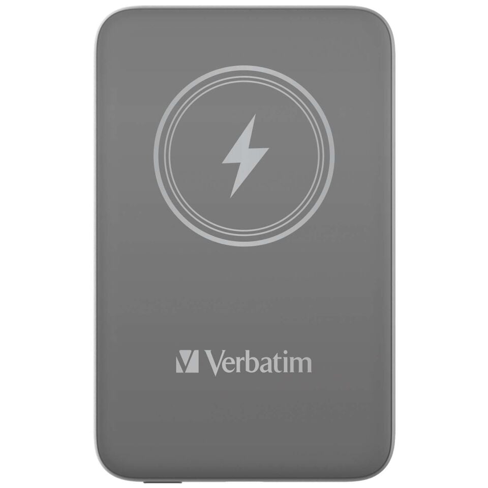 Verbatim 10000 Mah Manyetik Kablosuz (Magsafe) 15W Powerbank 20W PD Gri Renk Kablo Dahil-(32249)