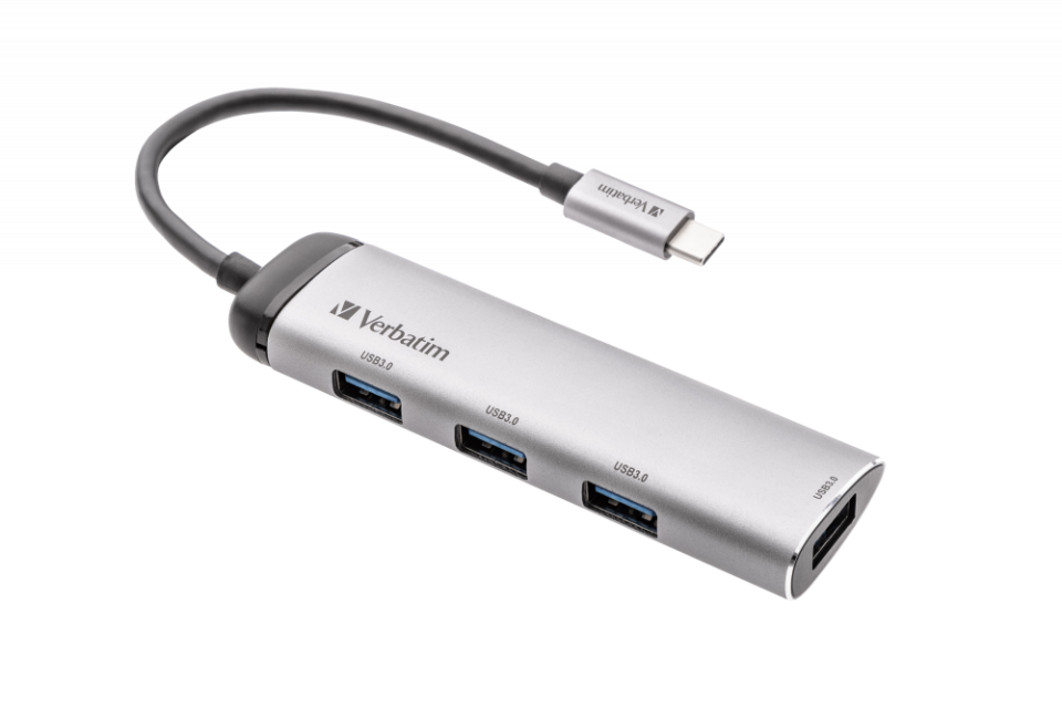 VERBATIM 49147 - USB-C MULTIPORT HUB 4-PORT USB 3.2 GEN 1 TYPE A