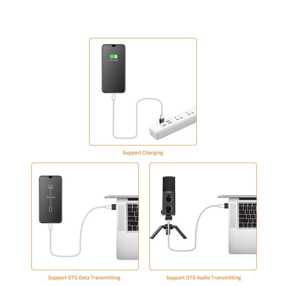 Comica CVM-USBC-A OTG USB-C'den USB-A'ya Adaptör