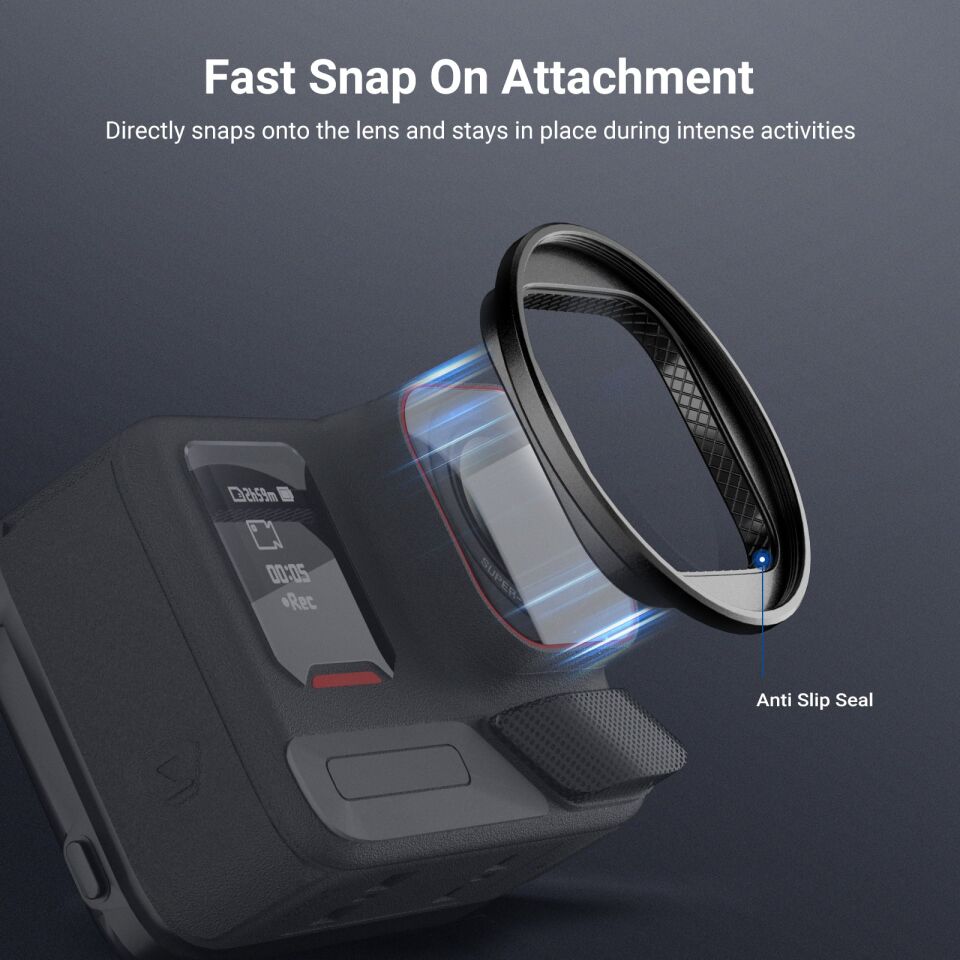 NEEWER 49mm Filtre Adaptör Halkası, Insta360 Ace Pro 1/2 ile uyumlu