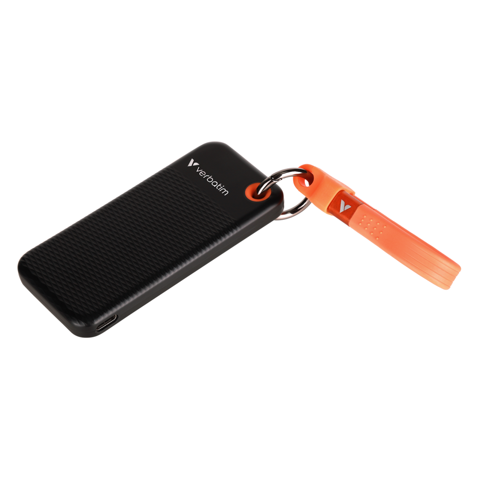 Verbatim 1 TB Pocket Mini Taşınabilir SSD Usb 3.2 - 1000MB/S-1000MB/S Siyah/ Turuncu Kablo Dahil