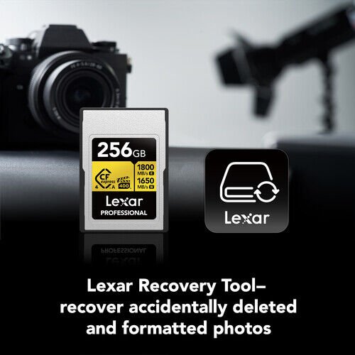 Lexar 256GB Profesyonel CFexpress Type-A | Gold (1800MB/s - 1650MB/s)