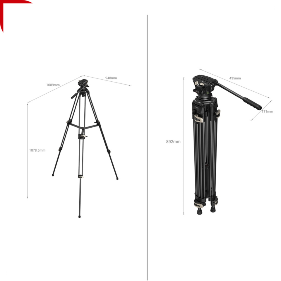 SmallRig 3751 AD-01 Profesyonel Tripod